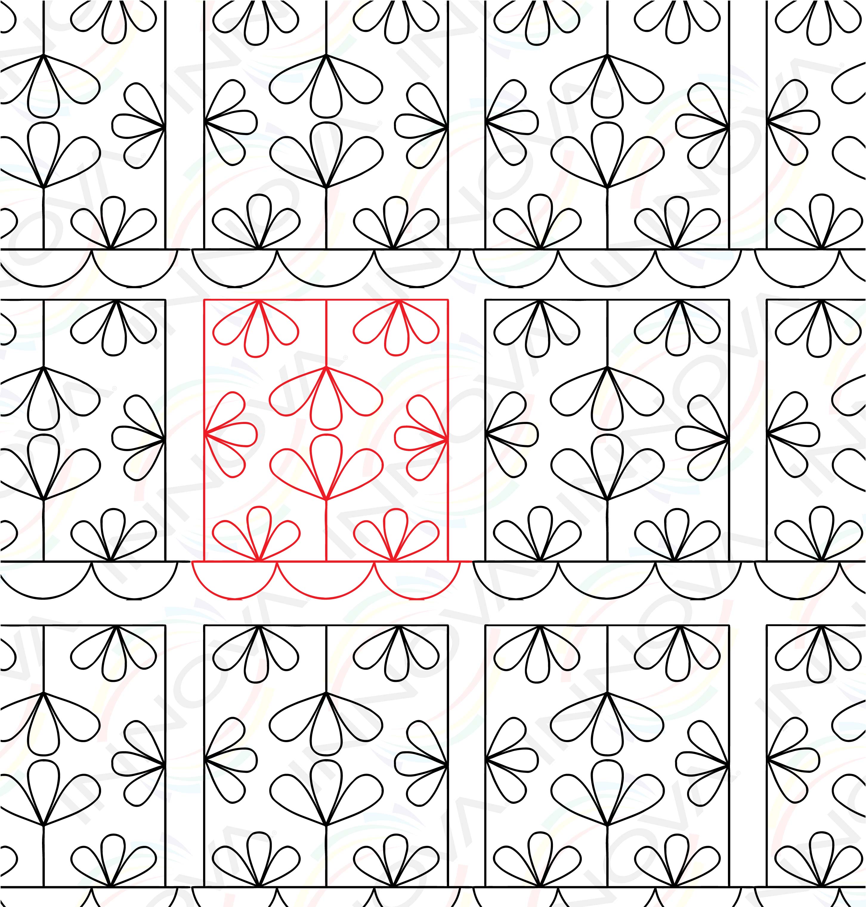 Floral Window Pane by Sew Shabby Quilting – INNOVA Longarm