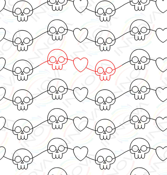 Skulls and Hearts by Sew Shabby Quilting