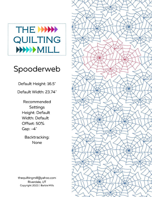 Spooderweb Quilting Pattern by Barbie Mills