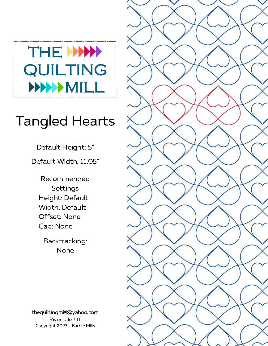 Tangled Hearts Quilting Pattern by Barbie Mills