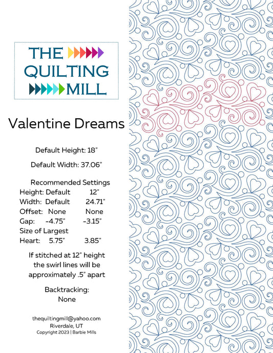 Valentine Dreams Quilting Pattern by Barbie Mills