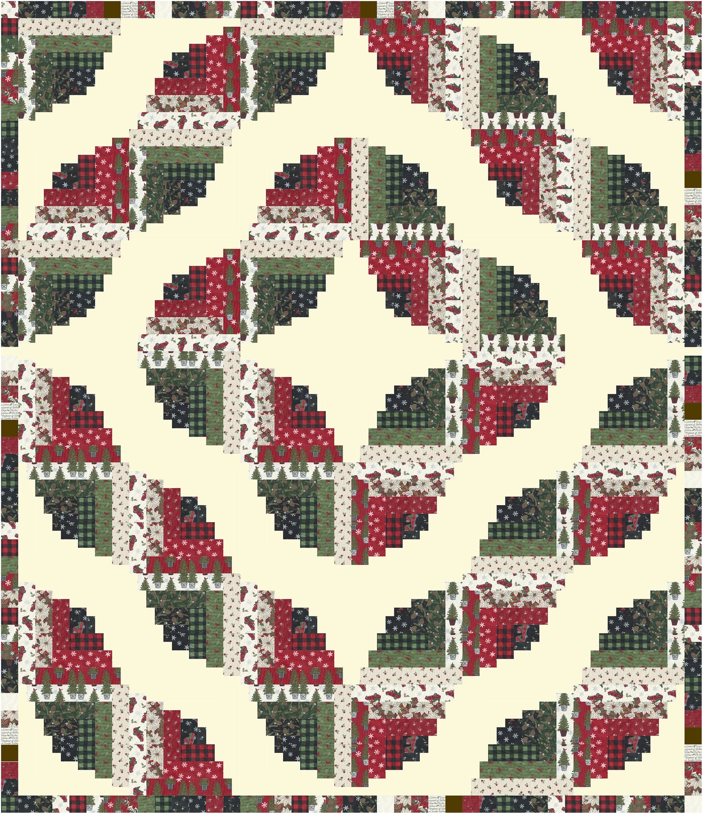 Holly Berry Tree Farm Square Dance Quilt Kit