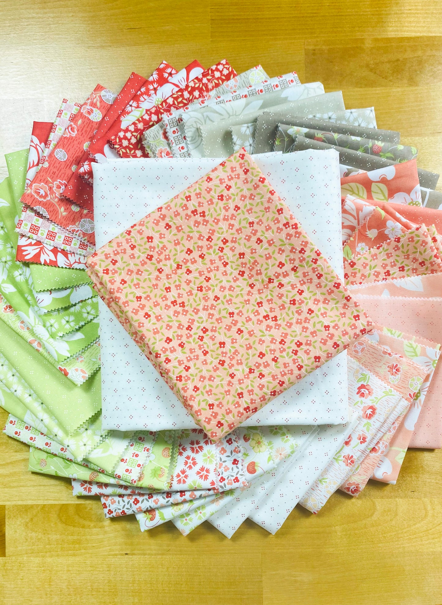 Strawberries and Rhubarb Hop Jack Quilt Kit