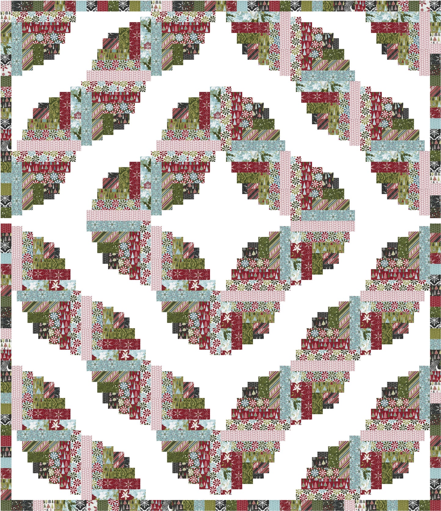 Peppermint Bark Square Dance Quilt Kit